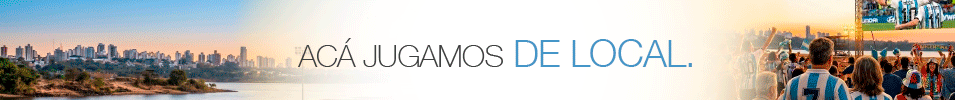 Se lee: acá jugamos de local