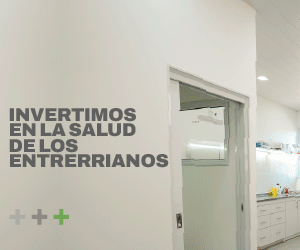 muetra de trabajos de albañiñería se leee: invertimso en la salud de los entrerrianos